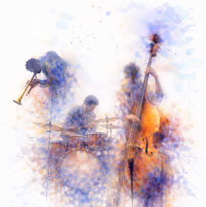 Abstract jazz-inspired line artwork